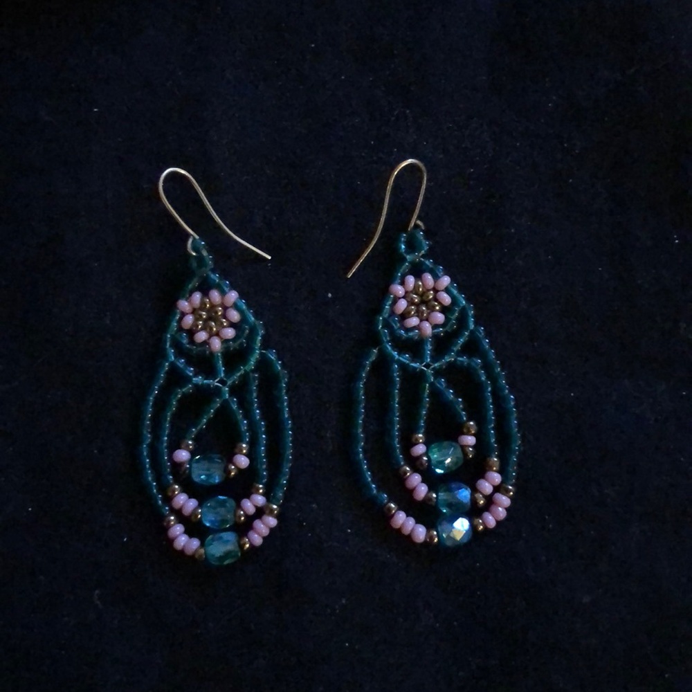 Light beaded earrings